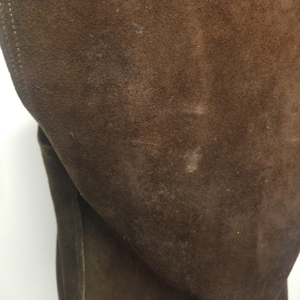 Vintage 70s Handmade Western Boho‎ Cowgirl Brown Suede Leather Snap Vest Md - Picture 3 of 10